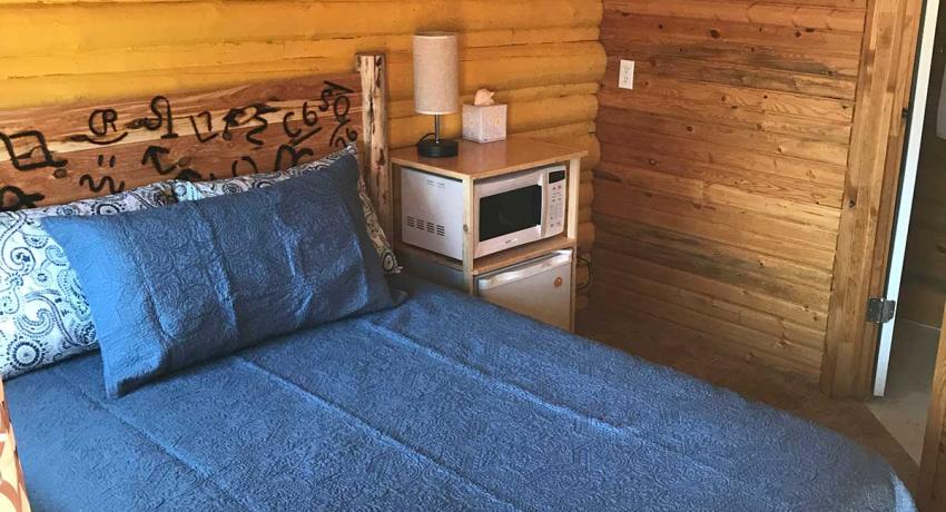 Cabin #6 Bed with Microwave